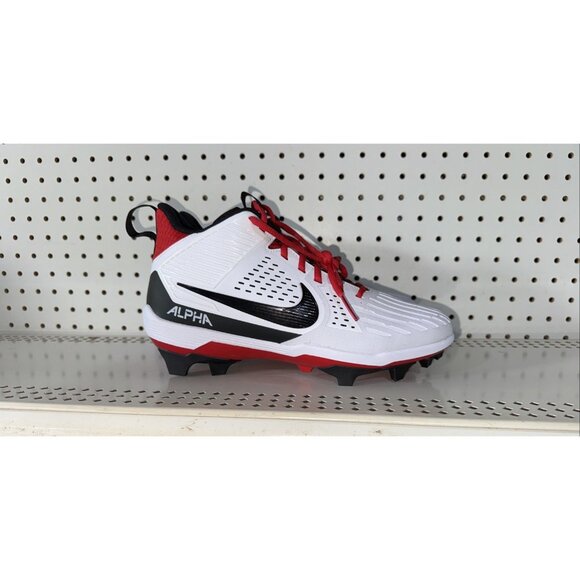 Nike Alpha Menace Strong Mens Football Cleats Size 10 White Red Black II5139-102